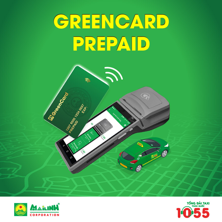 Phương thức thanh toán khi đi taxi Mai Linh, Green Card Prepaid